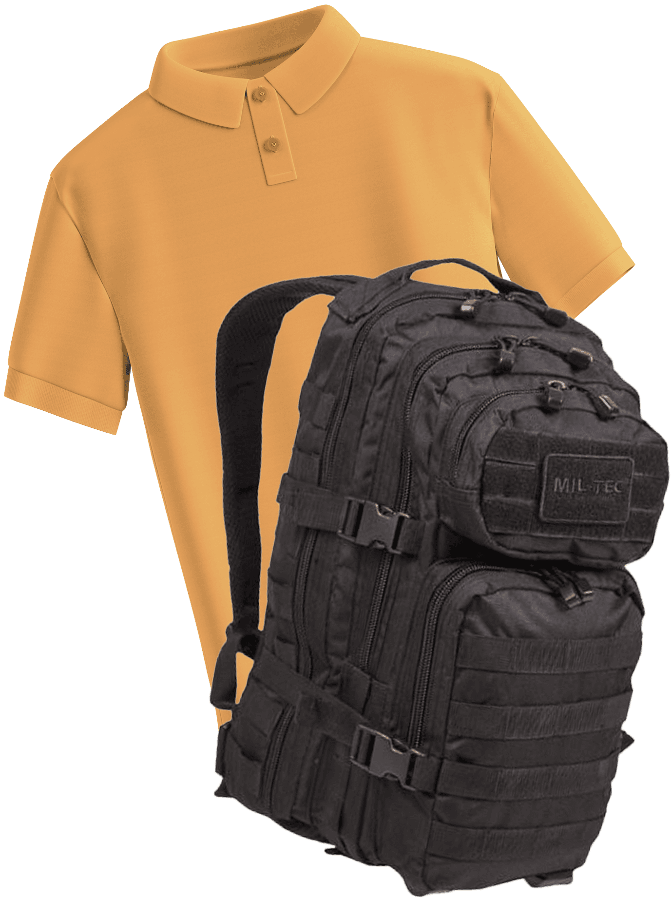 polo tshirt with backpack